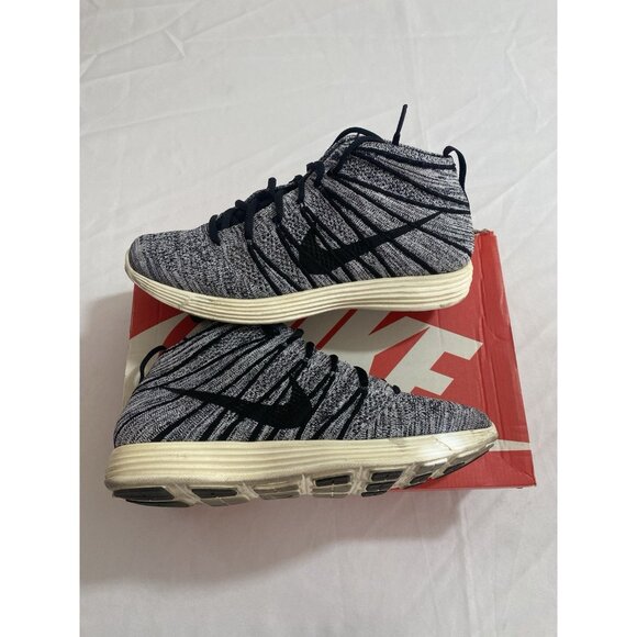Pre-Owned Mens Size 9.5 - Nike Lunar Flyknit Chukka Black Sail 554969 002 main image 10